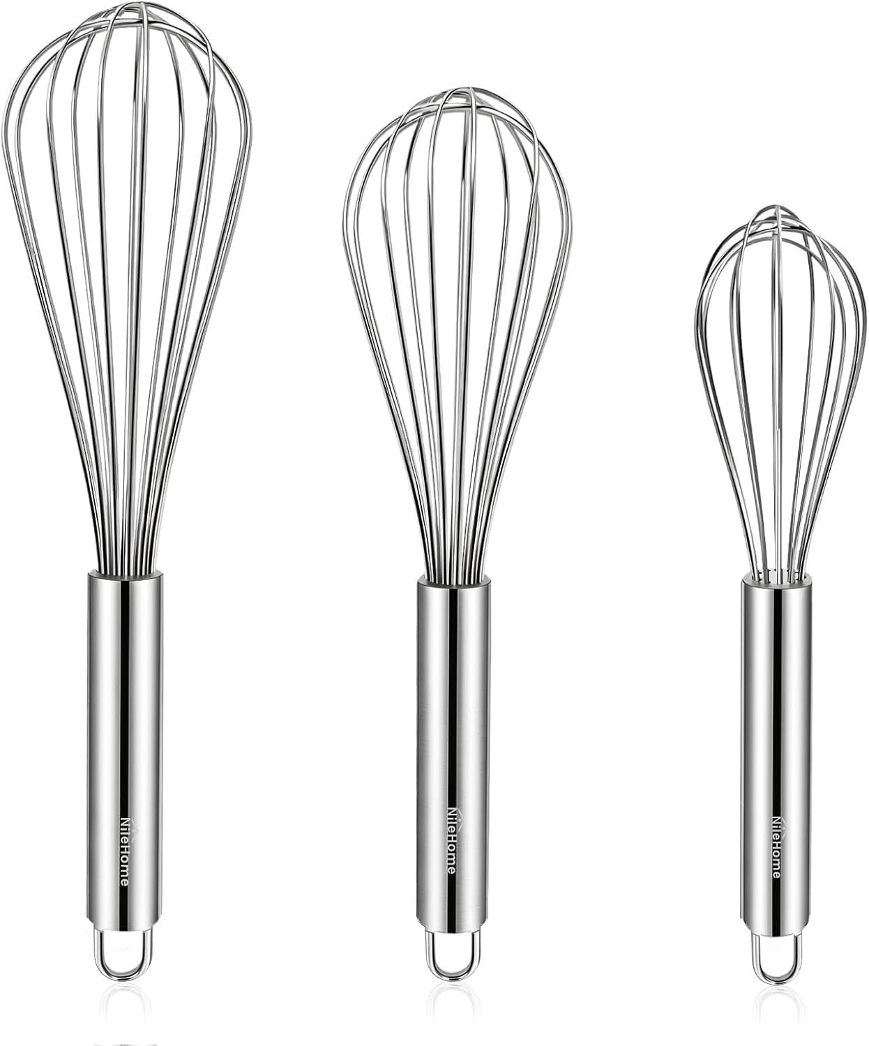 Stainless Steel Whisk Set 8" 10" 12" (3-Pack) product photo