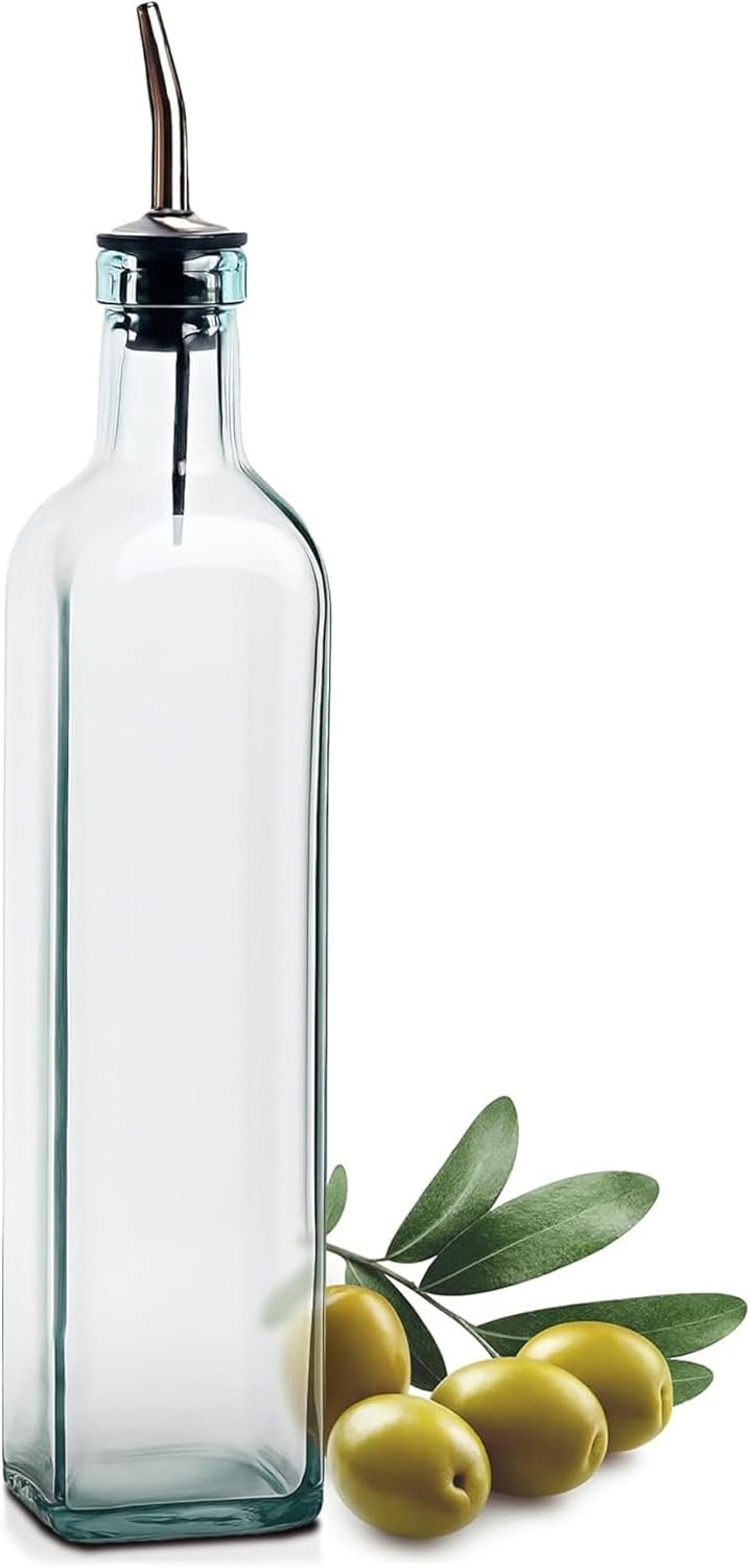Olive Oil Dispenser Bottle 16oz, Made in Italy Glass product photo