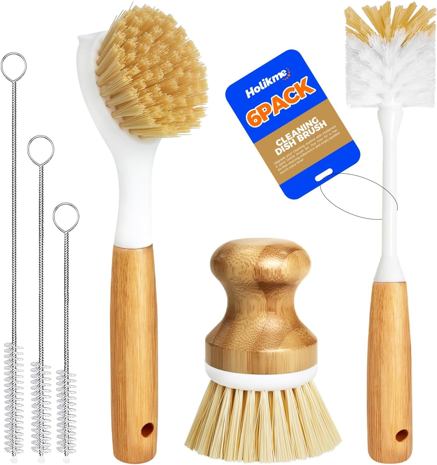 Holikme 6 Pack Dish Brush Scouring Pad Set product photo