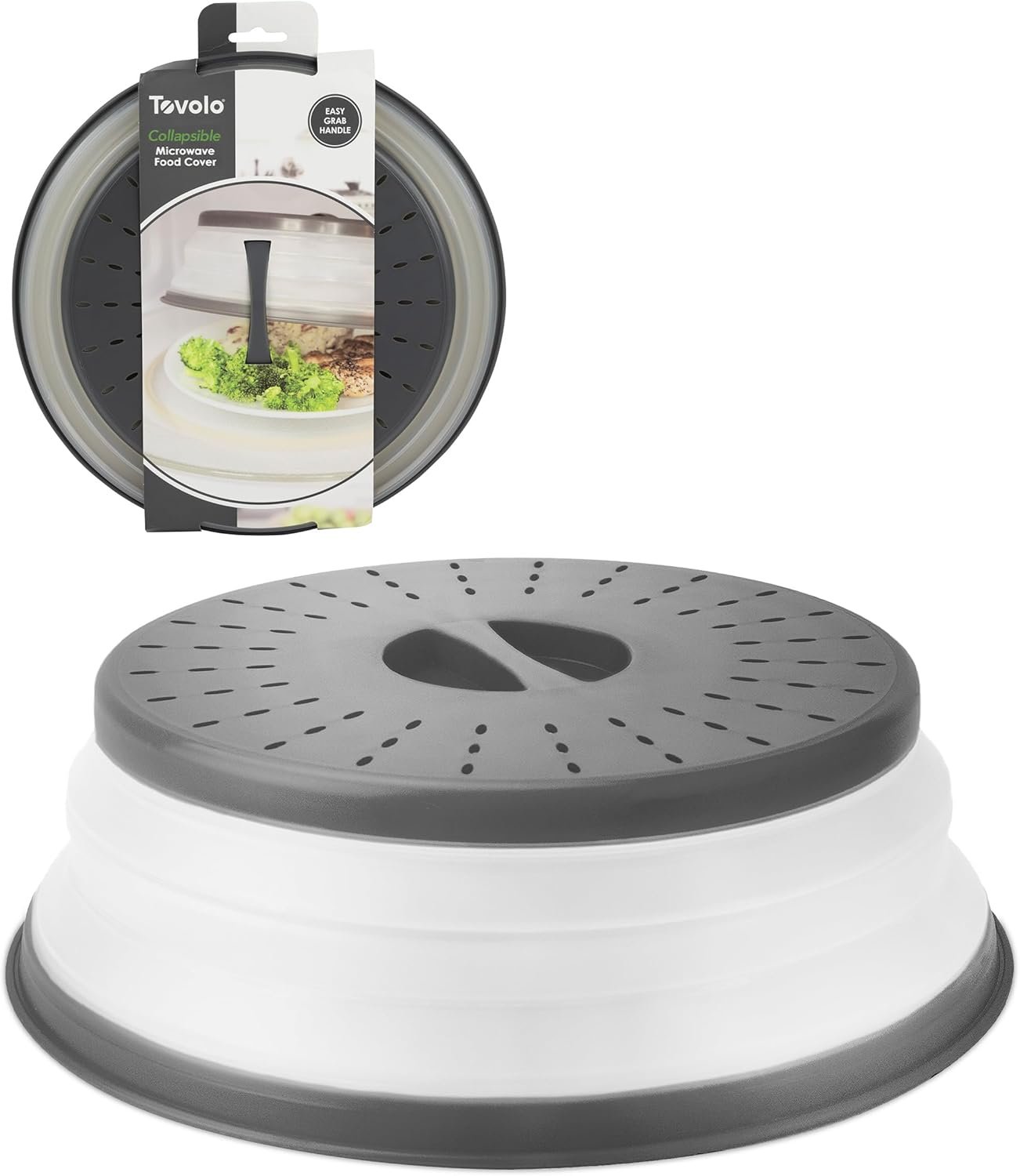 Tovolo Collapsible Microwave Splatter Cover (Charcoal) product photo