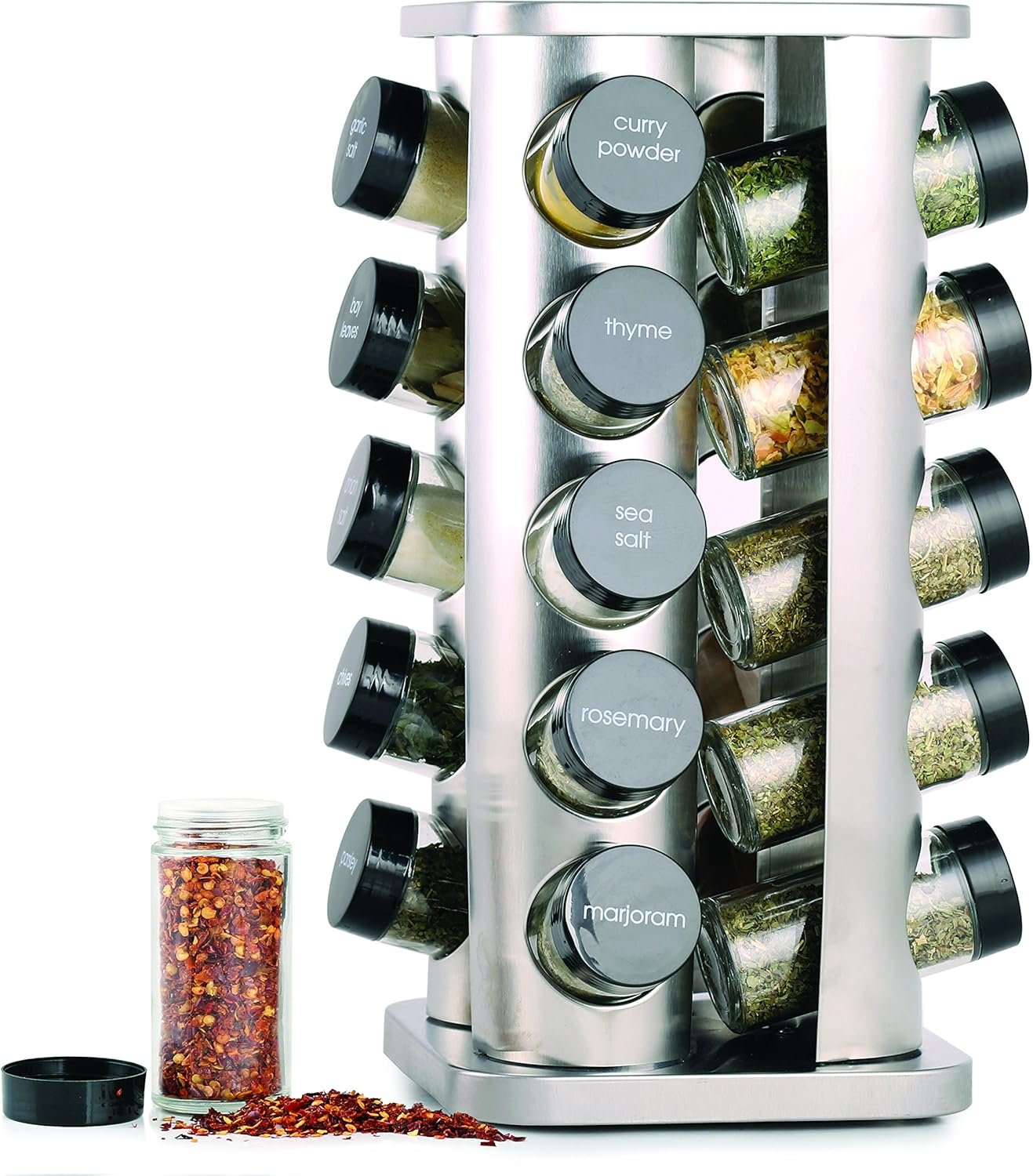 Orii 20 Jar Rotating Spice Rack with Spices Included & 5-Year Free Spice Refill product photo